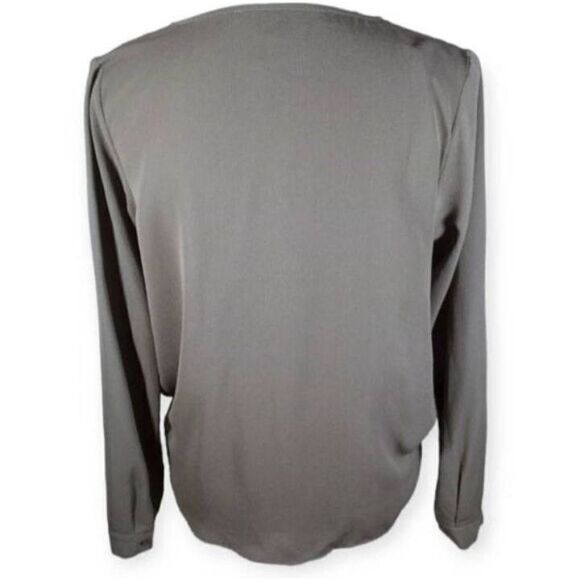 FOREVER 21 ARMY GREEN CRISSCROSS BLOUSE SZ.S EUC. - Picture 4 of 6